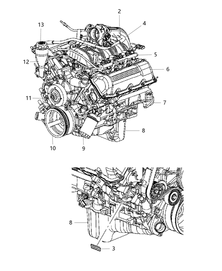 Tube Crankcase Vent To Intake Manifold Diagram for 53032993AC