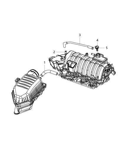2010 Jeep Patriot Hose Make Up Air Diagram for 68147352AA