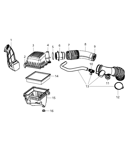 Duct Ambient Air Diagram for 68022217AB
