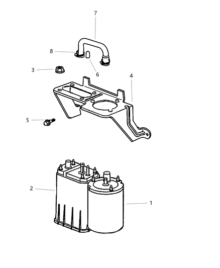 1998 Dodge Ram Van Clamp Diagram for 6505413AA