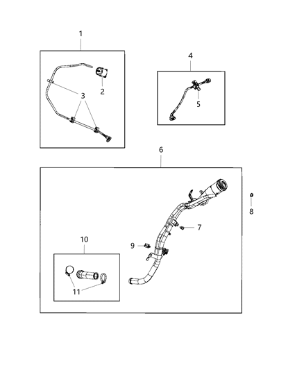 Tube Fuel Filler Diagram for 52030325AC