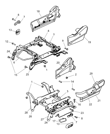 Shield Seat Driver Inboard Diagram for 1DH021D5AA