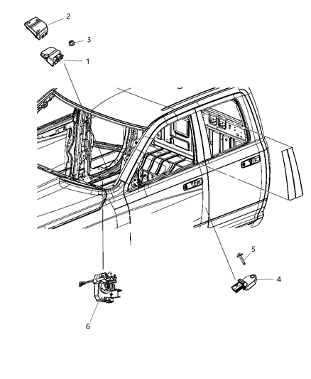 Module Occupant Restraint Diagram for 56054192AA