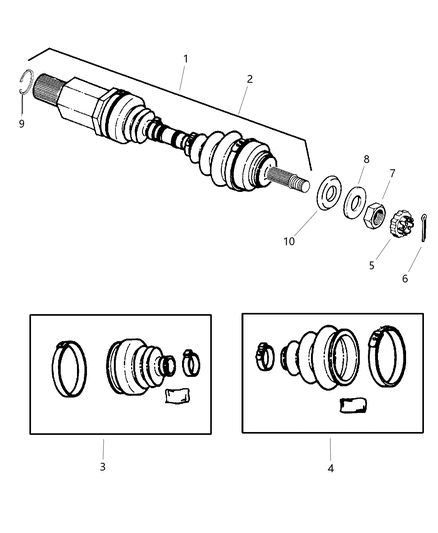Shaft Assembly, Front Drive Right W/ABS Diagram for 4641981