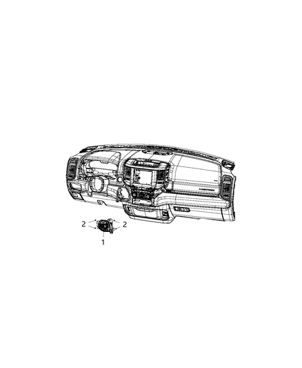 2019 Ram 1500 Shifter Transmission Diagram for 68263854AC