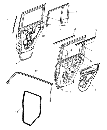 Seal Bodyside Diagram for 55396717AC
