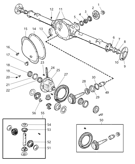 Housing Axle Diagram for 5170334AA