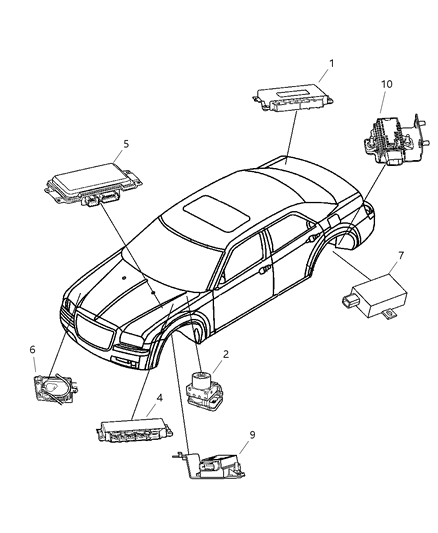 Transponder Tire Pressure Diagram for 4602505AB