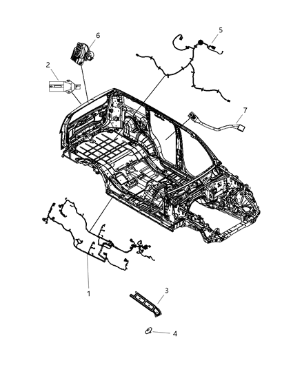 1985 Dodge Aries Cover Wiring Protector Diagram for 56010047AD