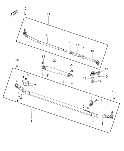 2008 Dodge Sprinter 3500 Damper Steering Diagram for 68232449AB