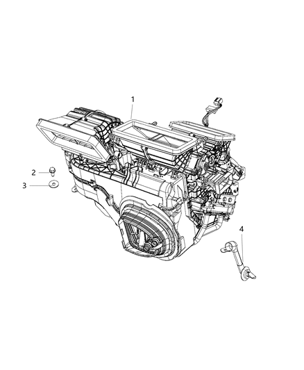 1990 Jeep Comanche Heater And A/C Unit Diagram for 6UC80LXHAA