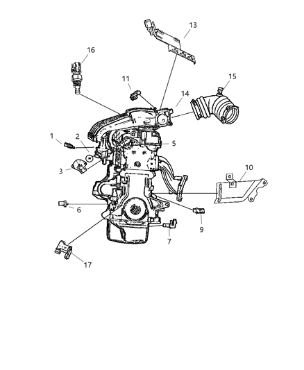 2016 Jeep Patriot Sensor Throttle Position Diagram for 4606397AA