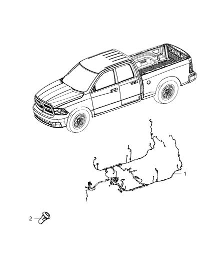 1998 Dodge Stratus Cable Camera Diagram for 68498507AA