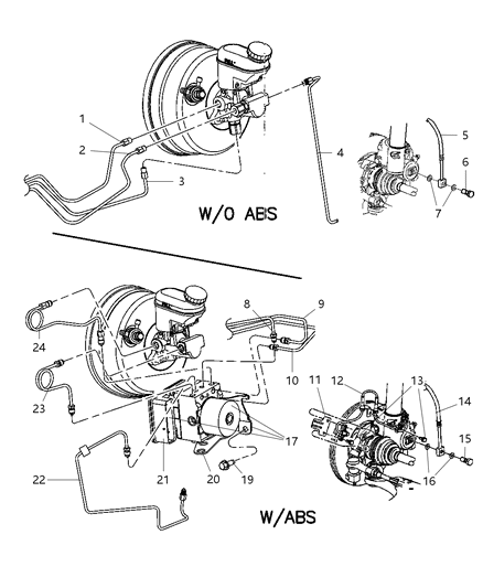 2020 Dodge Durango Tube Brake Right Front Diagram for 5143263AB