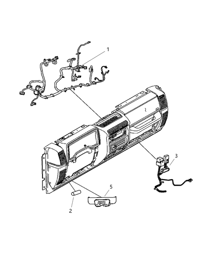 Wiring Instrument Panel Diagram for 56055155AA