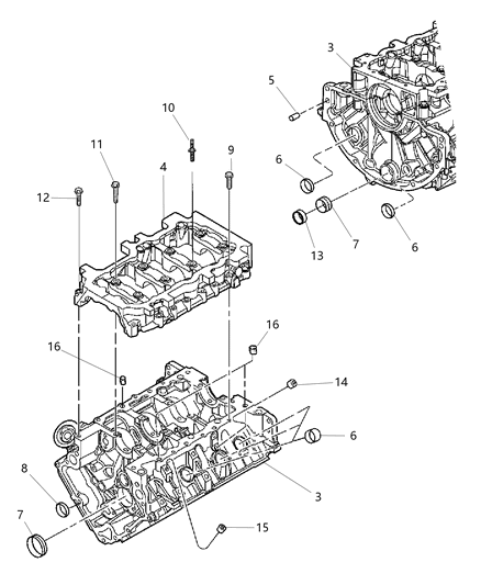 2025 Jeep Grand Cherokee Engine Long Block Diagram for R2637056
