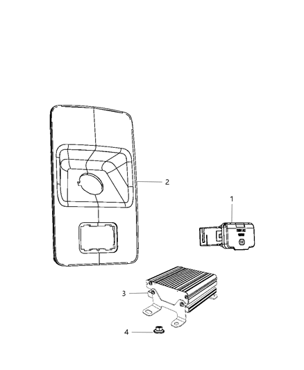 2001 Chrysler Town & Country End Cap Console Diagram for 1VF33GT5AA