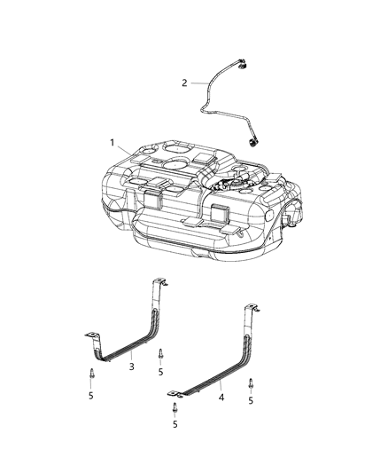 Tube Fuel Supply Kit Includes Tube And Pads Diagram for 68234254AA