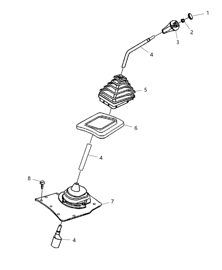 2024 Jeep Grand Wagoneer Bezel Gearshift Lever Boot Diagram for 53000056AB