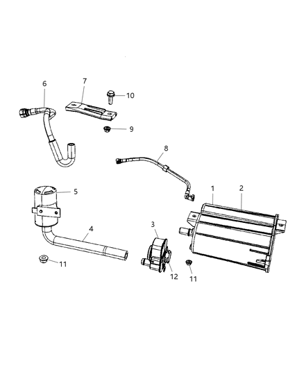 Hose Canister To Chassis Tube Diagram for 5273476AD