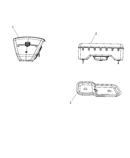 2000 Chrysler Town & Country Air Bag Driver, Driver Side Diagram for 1ME31XDVAA