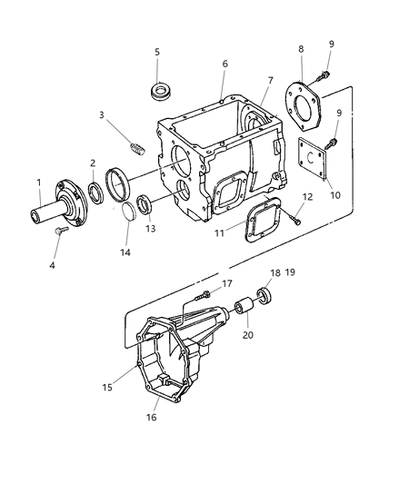2003 Dodge Ram 1500 Cap, Countershaft Front Bearing Diagram for 4637689