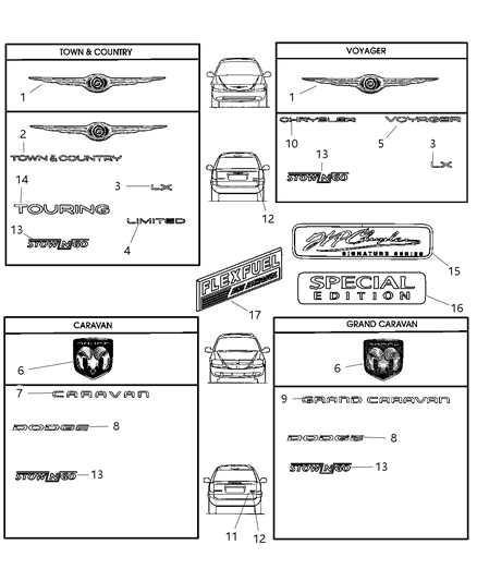 2021 Dodge Charger Dimensional Graphic [Special Edition] Diagram for 55156867AB