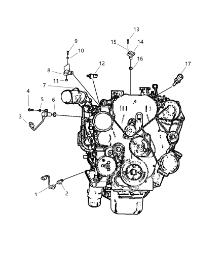 2002 Jeep Liberty Sensor Fuel Pressure Diagram for 5072726AA