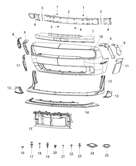 Bracket Fascia Diagram for 68259547AA
