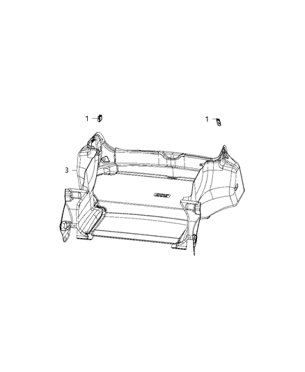 1988 Dodge B350 Lamp Courtesy, Rear Diagram for 68395785AA