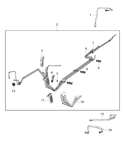 1985 Dodge Ram 50 Clip Fuel Bundle Diagram for 68498469AA
