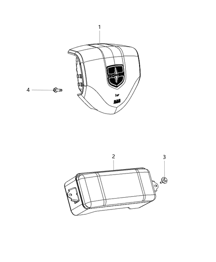 Air Bag Driver, Driver Side Diagram for 5ZD021X9AC