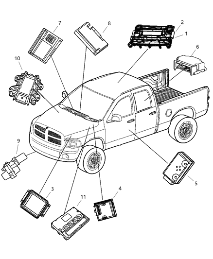 Receiver Control Module Diagram for 5026223AF