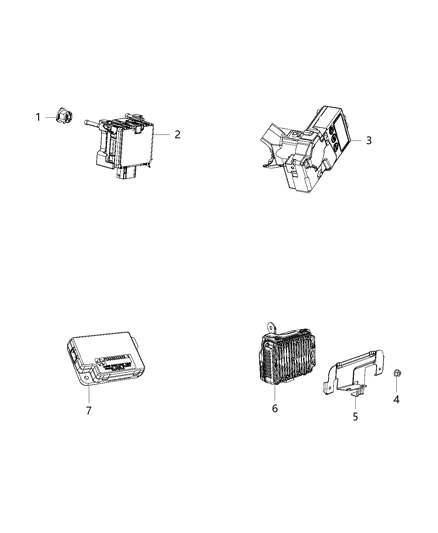 2020 Jeep Compass Module Collision Mitigation Adaptive Cruise Control Diagram for 68417333AA