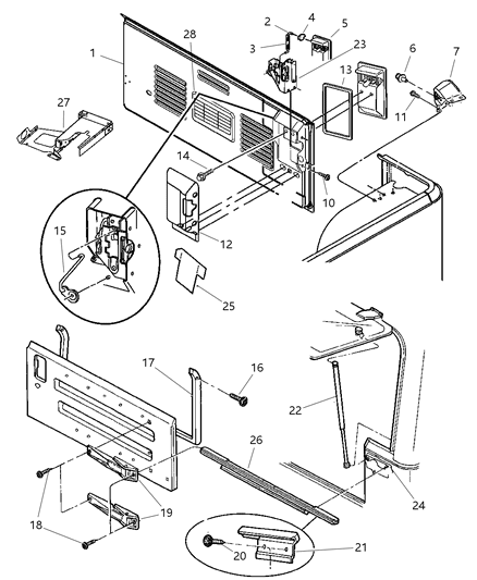 Tailgate Diagram for 55176340AF