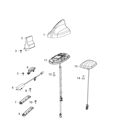 Capacitor Antenna Diagram for 5064937AA