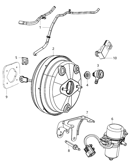 2003 Chrysler Town & Country Hose Vacuum Diagram for 4743837AE