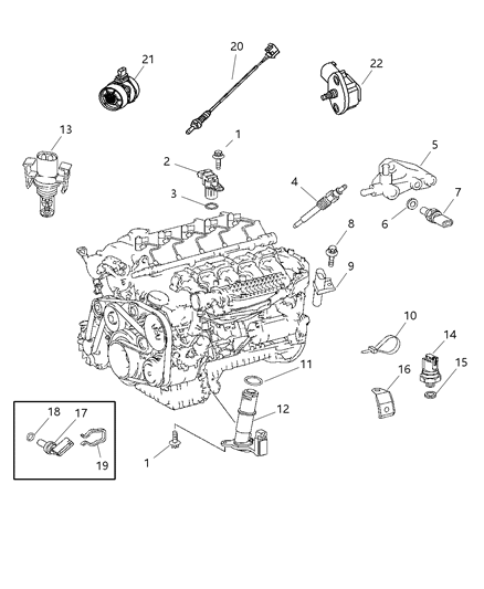 Sensor Mass Airflow Diagram for 5117501AA