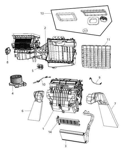 1984 Jeep J10 Motor Blower With Wheel Diagram for 68004212AA