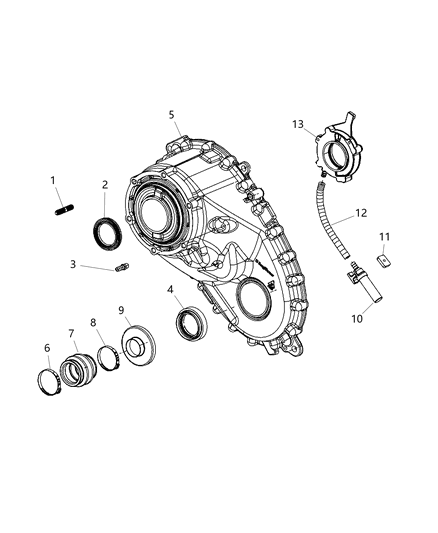 2019 Ram 1500 Pump Transfer Case Oil Diagram for 68089710AA