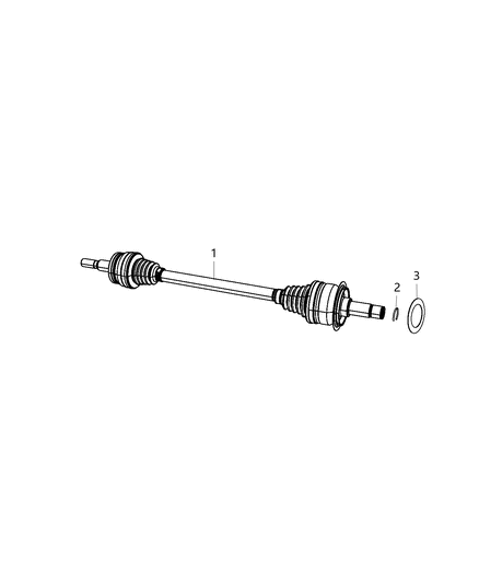 Shaft Axle Half Diagram for 5180494AC
