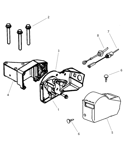 Cable Accelerator Diagram for 53031626AB
