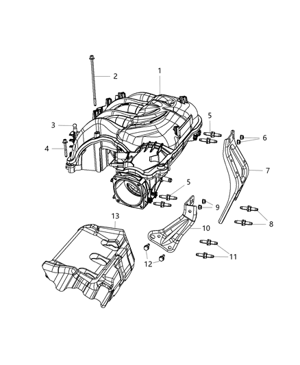 2007 Jeep Liberty Stud M6 X 1.00Xm5.74 X 1.81 X 37.80 Tap Diagram for 6509376AA