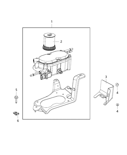 2016 Jeep Wrangler Shield Fuel Filter Diagram for 68142265AA