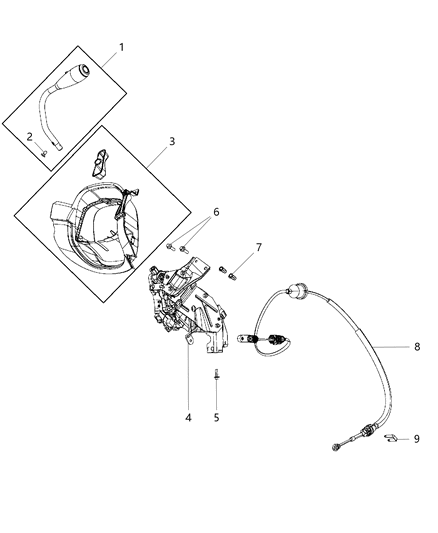 Lever Gearshift Diagram for 68059234AC