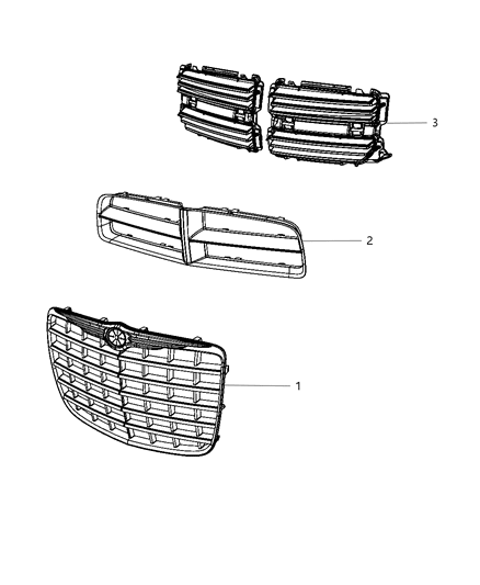 Grille Radiator Diagram for 1CH87SW1AB