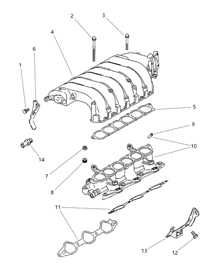 1990 Dodge Dynasty Bolt/Washer, Inlet Manifold (8X65) Diagram for MF241266