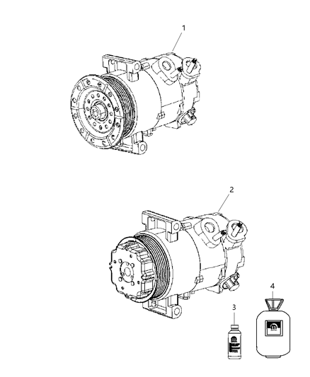 Compressor A/C Diagram for 55111610AA