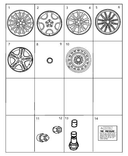 Wheel Aluminum Diagram for RK76PAKAB
