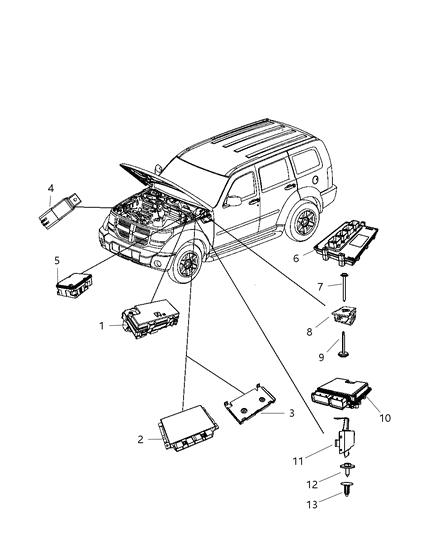 Module Powertrain Control Generic Diagram for 5150318AB